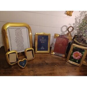 Vintage brass picture frames lot of 7
